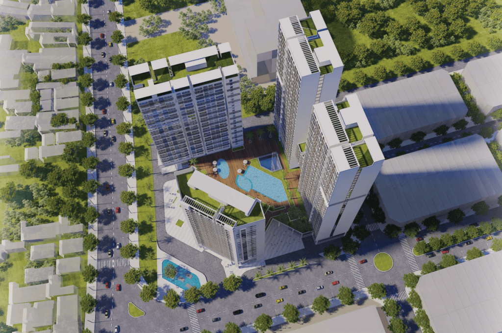 mặt bằng chung của green tower bình dương